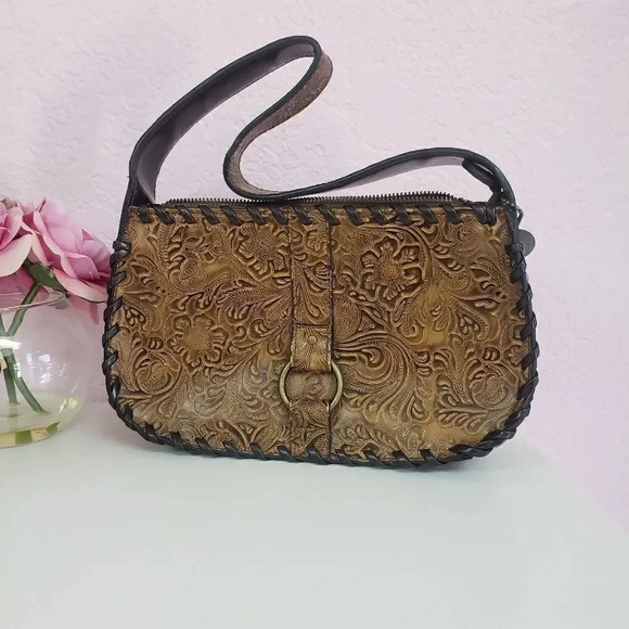 Bongo Tooled Leather Bag - Picture 1 of 8